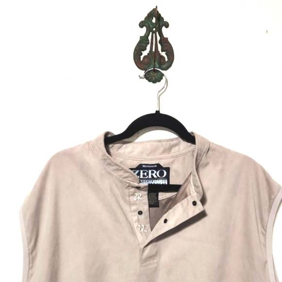 Zero Restriction Golf Outerwear Tan Microsuede Men's Pullover Vest Size Large - Picture 2 of 13